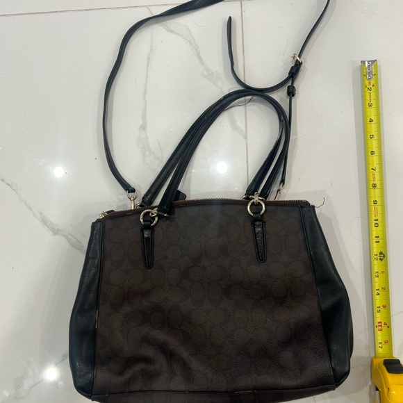 Coach Signature Small Christie Carryall F58291 Brown/Black - Picture 12 of 16